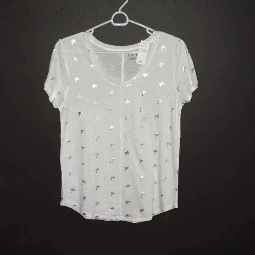 Silver Palm Tree Vintage Soft Tee